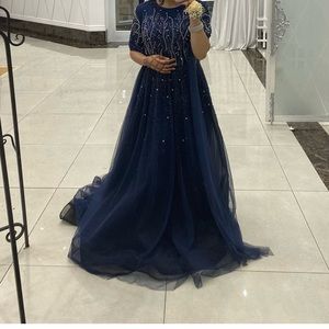 Navy blue gown